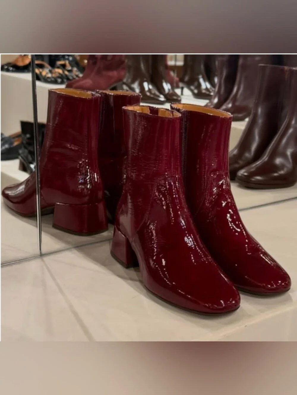 SÉZANE Low Paulette Patent Ankle Boots 37